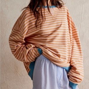 Free People Classic Striped Crewneck